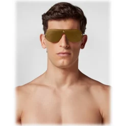 Philipp Plein - Target Studded Collection - Brown Gold Mirrored - Sunglasses - Philipp Plein Eyewear - Avvenice
