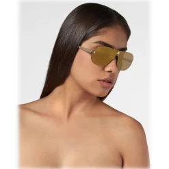 Philipp Plein - Target Studded Collection - Brown Gold Mirrored - Sunglasses - Philipp Plein Eyewear - Avvenice