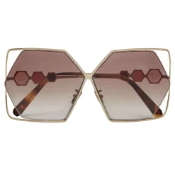 Philipp Plein - Tris Collection - Gold Brown - Sunglasses - Philipp Plein Eyewear - Avvenice