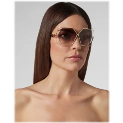 Philipp Plein - Tris Collection - Gold Brown - Sunglasses - Philipp Plein Eyewear - Avvenice