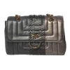 Pinko - Bag Love Soft Quilting in Three Different Leathers - Anthracite - Bag - Made in Italy - Luxury Exclusive Collection - Avvenice