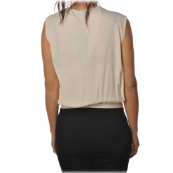 Pinko - Blouse Inez1 Body with Crossed V-neck - Ivory - Shirt - Made in Italy - Luxury Exclusive Collection - Avvenice