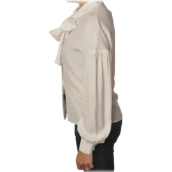 Pinko - Blouse Irish with Ribbon around the Neck - White - Shirt - Made in Italy - Luxury Exclusive Collection - Avvenice