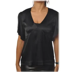 Pinko - Blouse Shirt Williamson in Shiny Silk - Black - Shirt - Made in Italy - Luxury Exclusive Collection - Avvenice