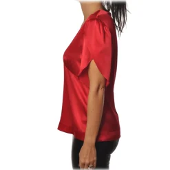 Pinko - Blouse Shirt Williamson in Shiny Silk - Red - Shirt - Made in Italy - Luxury Exclusive Collection - Avvenice