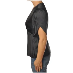 Pinko - Blouse William with Tulip-Shaped Sleeves in Silk - Black - Shirt - Made in Italy - Luxury Exclusive Collection - Avvenice