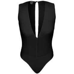 Pinko - Bodysuit with Maxi Neckline - Black - Top - Made in Italy - Luxury Exclusive Collection - Avvenice