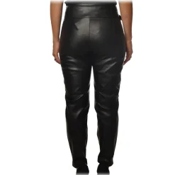 Pinko - Campus Leggings Slim Fit in Faux Leather - Black - Trousers - Made in Italy - Luxury Exclusive Collection - Avvenice