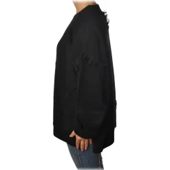 Pinko - Cardigan Nicaragua Oversize Fringed Effect - Black - Sweater - Made in Italy - Luxury Exclusive Collection - Avvenice