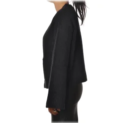 Pinko - Cardigan Vulcania in Alpaca Wool - Black - Sweater - Made in Italy - Luxury Exclusive Collection - Avvenice