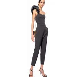 Pinko - Cigarette Pants in Technical Fabric - Black - Trousers - Made in Italy - Luxury Exclusive Collection - Avvenice