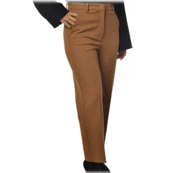 Pinko - Classic Trousers Ghibli6 in Fabric Stitch - Camel - Trousers - Made in Italy - Luxury Exclusive Collection - Avvenice