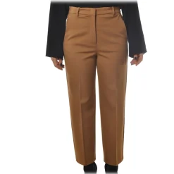 Pinko - Classic Trousers Ghibli6 in Fabric Stitch - Camel - Trousers - Made in Italy - Luxury Exclusive Collection - Avvenice