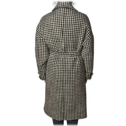 Pinko - Coat Alluvione1 Double Breasted Oversized - Black/White - Jacket - Made in Italy - Luxury Exclusive Collection - Avvenice