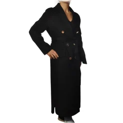 Pinko - Coat Giacomo Double Breasted Ankle Length - Black - Jacket - Made in Italy - Luxury Exclusive Collection - Avvenice