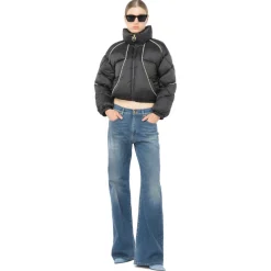 Pinko - Cropped Down Jacket with Crystal Detail - Black - Jacket - Made in Italy - Luxury Exclusive Collection - Avvenice