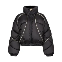 Pinko - Cropped Down Jacket with Crystal Detail - Black - Jacket - Made in Italy - Luxury Exclusive Collection - Avvenice