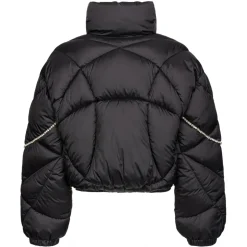 Pinko - Cropped Down Jacket with Crystal Detail - Black - Jacket - Made in Italy - Luxury Exclusive Collection - Avvenice