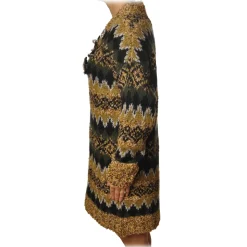 Pinko - Densista Dress in Jaquard Boucle Knit - Yellow/green/Black - Dress - Made in Italy - Luxury Exclusive Collection - Avvenice