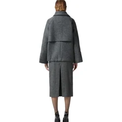 Pinko - Diagonal Cloth Zip Caban - Grey - Jacket - Made in Italy - Luxury Exclusive Collection - Avvenice