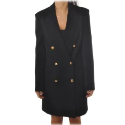 Pinko - Double-Breasted Robe Manteau Fernet2 - Black - Jacket - Made in Italy - Luxury Exclusive Collection - Avvenice