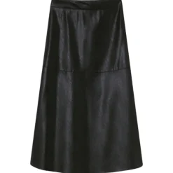 Pinko - Faux Leather Midi Skirt - Black - Skirt - Made in Italy - Luxury Exclusive Collection - Avvenice