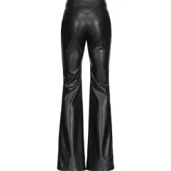 Pinko - Flare Trousers Leather Effect - Black - Trousers - Made in Italy - Luxury Exclusive Collection - Avvenice