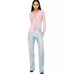 Pinko - Georgette Crop Tight Shirt - Pink - Shirts - Made in Italy - Luxury Exclusive Collection - Avvenice