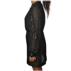 Pinko - Guido Dress Devorè Effect in Fantasy - Black - Dress - Made in Italy - Luxury Exclusive Collection - Avvenice