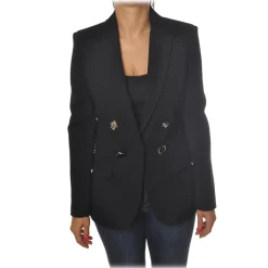 Pinko - Jacket  Fulmine4 with Jewel Buttons - Black - Jacket - Made in Italy - Luxury Exclusive Collection - Avvenice