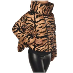 Pinko - Jacket Giza2 in Animal Print - Black/Brown - Jacket - Made in Italy - Luxury Exclusive Collection - Avvenice