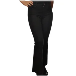 Pinko -  Jeans Fannie11 in Black Denim Trumpet Model - Black - Trousers - Made in Italy - Luxury Exclusive Collection - Avvenice