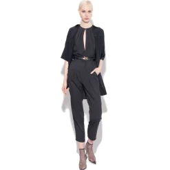 Pinko - Jumpsuit with Geometric Cut-Out - Black - Dress - Made in Italy - Luxury Exclusive Collection - Avvenice