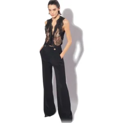 Pinko - Lace Bustier Vest - Black - Top - Made in Italy - Luxury Exclusive Collection - Avvenice