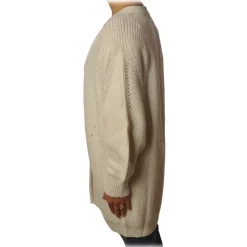 Pinko - Long Cardigan Pellerossa Oversized Fit - White - Sweater - Made in Italy - Luxury Exclusive Collection - Avvenice