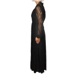 Pinko - Long Dress Sposare1 with Sleeves in Lace - Black - Dress - Made in Italy - Luxury Exclusive Collection - Avvenice