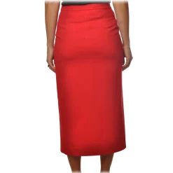 Pinko - Longuette Skirt Lombard1 with Pockets - Red - Skirt - Made in Italy - Luxury Exclusive Collection - Avvenice