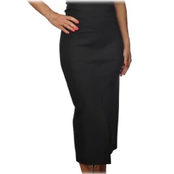 Pinko - Longuette Skirt Lombard1 with Pockets - Black - Skirt - Made in Italy - Luxury Exclusive Collection - Avvenice
