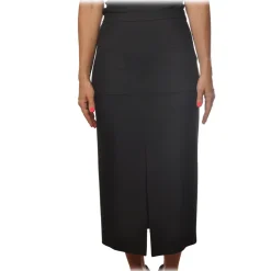 Pinko - Longuette Skirt Lombard1 with Pockets - Black - Skirt - Made in Italy - Luxury Exclusive Collection - Avvenice