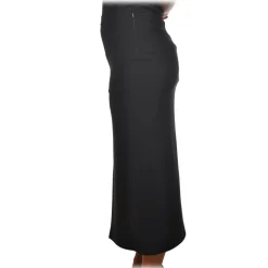 Pinko - Longuette Skirt Lombard1 with Pockets - Black - Skirt - Made in Italy - Luxury Exclusive Collection - Avvenice