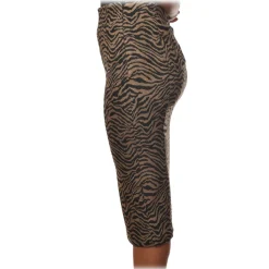 Pinko - Longuette Skirt Ortisei in Zebra Effect Pattern - Black/Beige - Skirt - Made in Italy - Luxury Exclusive Collection - Avvenice