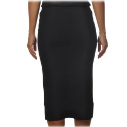 Pinko - Lounguette Skirt Russo with Side Mirror Applications - Black - Skirt - Made in Italy - Luxury Exclusive Collection - Avvenice