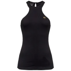 Pinko - Milleraies Cotton Tank Top with Logo - Black - Top - Made in Italy - Luxury Exclusive Collection - Avvenice