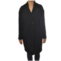 Pinko - Oversized Coat Acarigua in Wool - Black - Jacket - Made in Italy - Luxury Exclusive Collection - Avvenice
