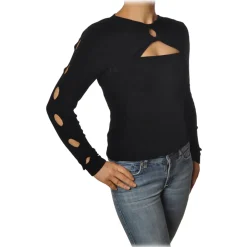 Pinko - Perforated Sweater Florida - Black - Sweater - Made in Italy - Luxury Exclusive Collection - Avvenice