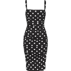 Pinko - Polka Dot Pattern Sheath Dress - Black - Dress - Made in Italy - Luxury Exclusive Collection - Avvenice