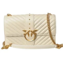 Pinko - Quilted Bag Love Classic Icon with Chain and Logo - White - Bag - Made in Italy - Luxury Exclusive Collection - Avvenice