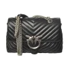 Pinko - Quilted Bag Love Lady Puff v Quilt with Chain and Logo - Black - Bag - Made in Italy - Luxury Exclusive Collection - Avvenice