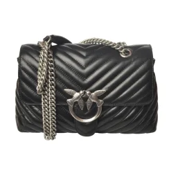 Pinko - Quilted Bag Love Lady Puff v Quilt with Chain and Logo - Black - Bag - Made in Italy - Luxury Exclusive Collection - Avvenice