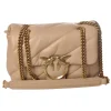 Pinko - Quilted Bag Love Mini Puff Maxy with Chain and Logo - Beige - Bag - Made in Italy - Luxury Exclusive Collection - Avvenice